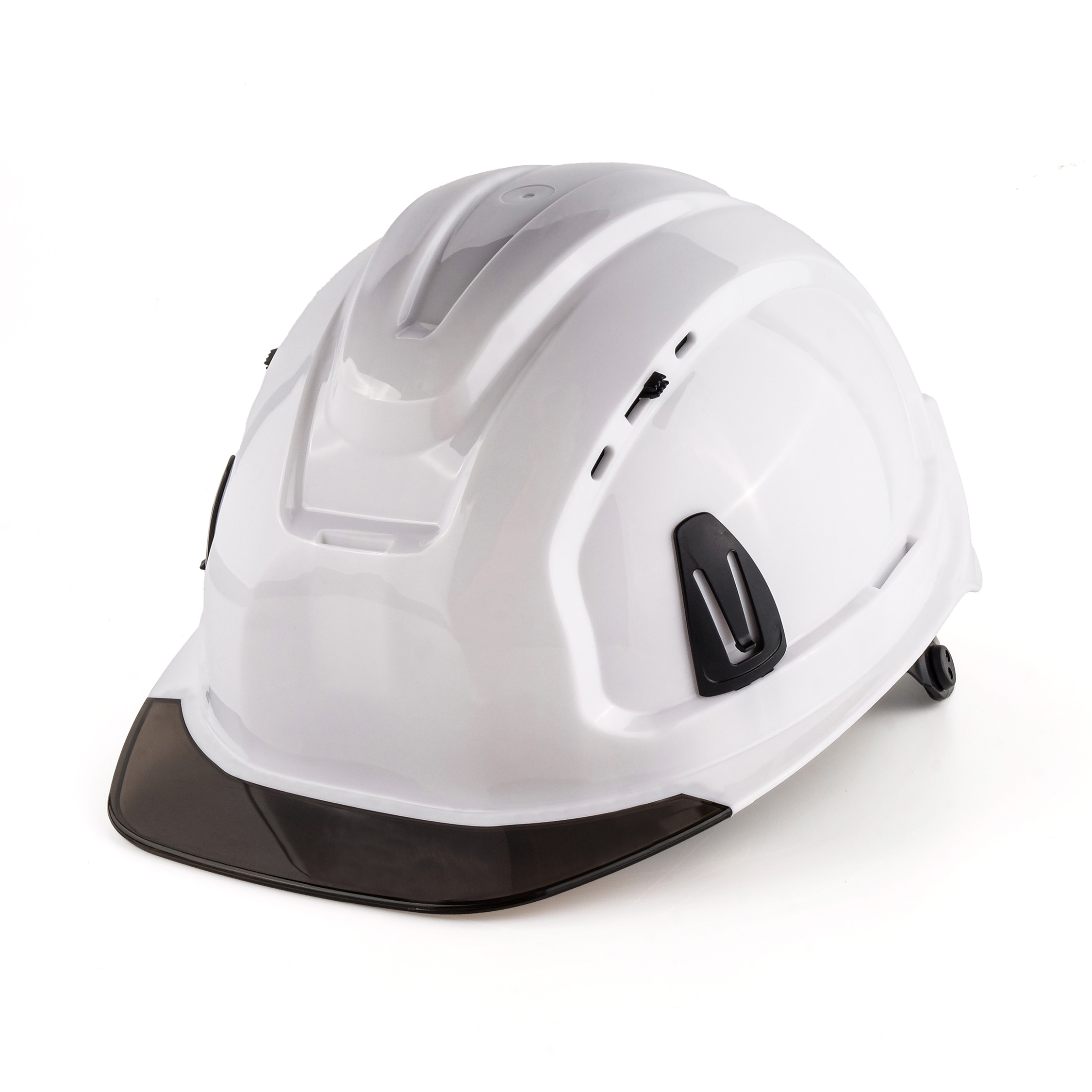 Каска защитная СОМЗ-80 Абсолют Престиж RAPID белая, серый козырёк