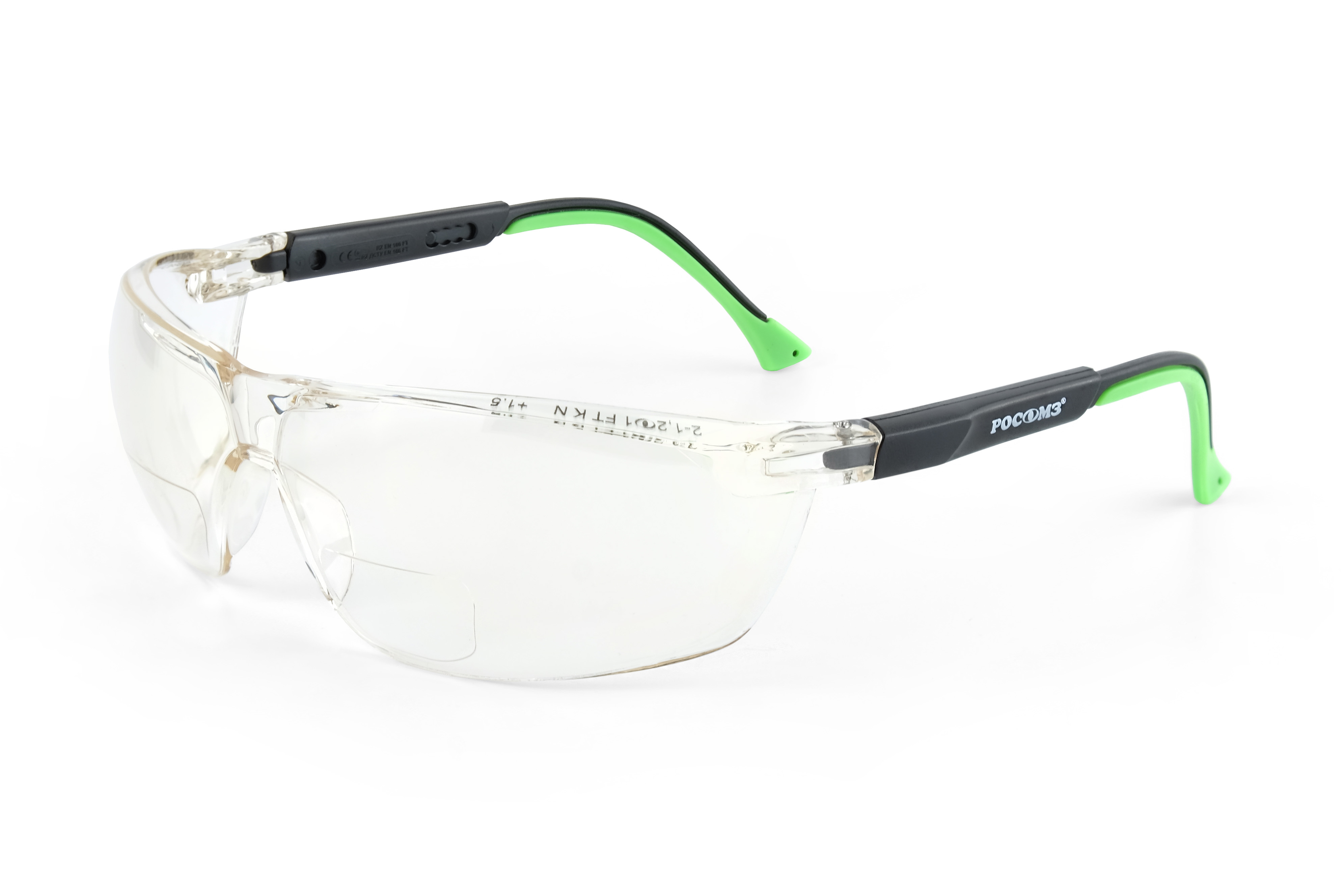 О78 АБСОЛЮТ plus Strong Glass (2-1,2 РС) очки защитные открытые (рефракция +1,5 дптр)