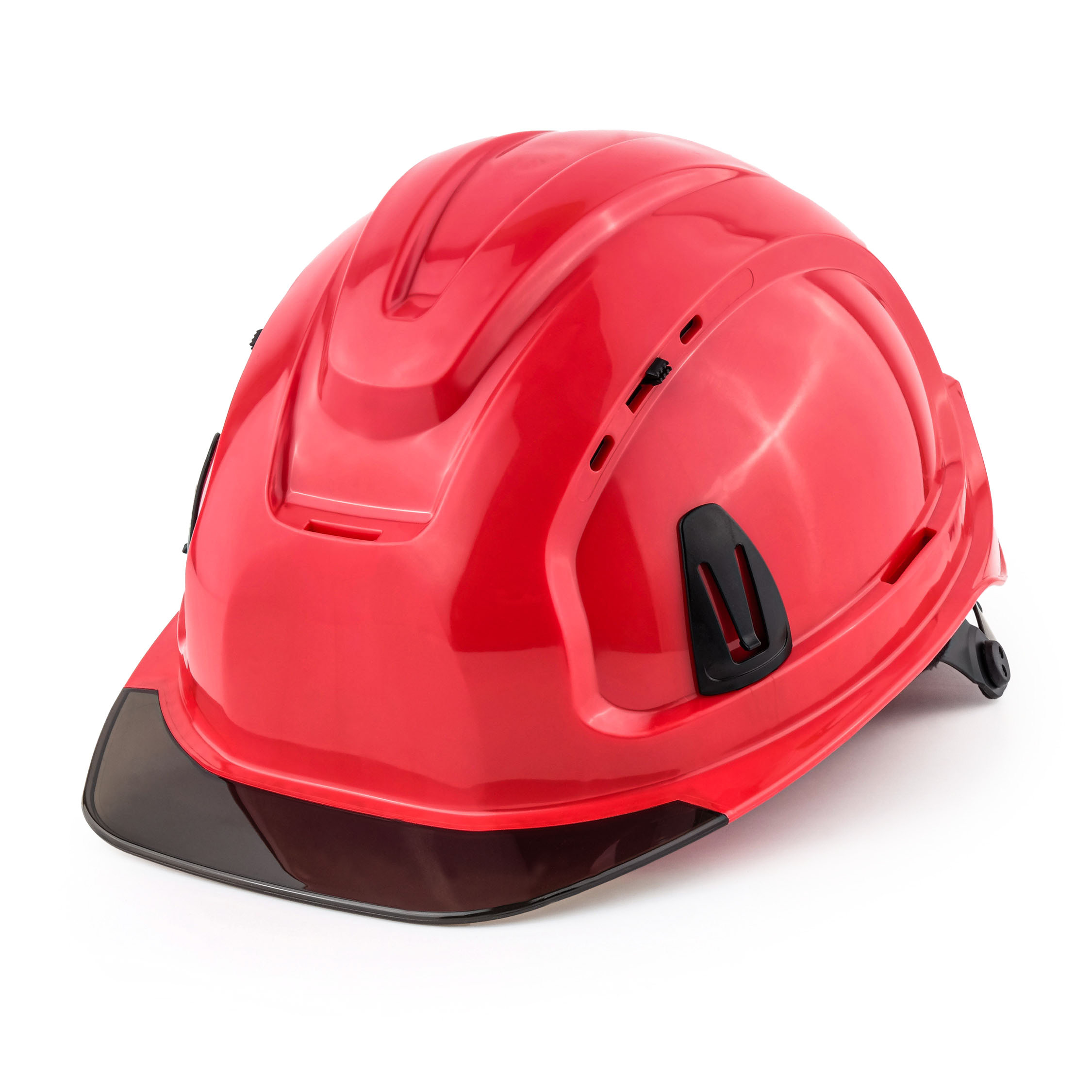 Каска защитная СОМЗ-80 Абсолют Престиж RAPID красная, серый козырёк