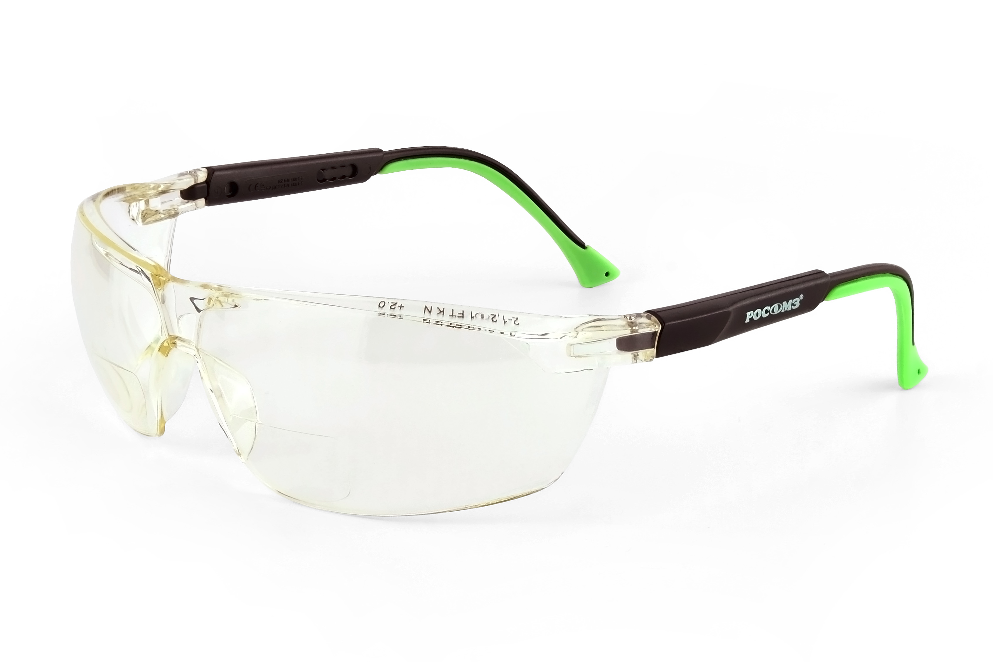 О78 АБСОЛЮТ plus Strong Glass (2-1,2 РС) очки защитные открытые (рефракция +2, 0 дптр)