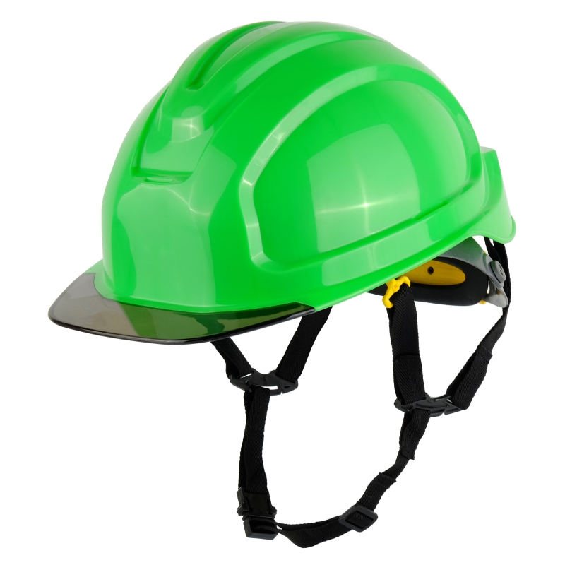 Каска защитная СОМЗ-80 Абсолют Престиж (электроизоляционная) зеленая, серый козырёк
