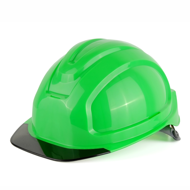 Каска защитная СОМЗ-80 Абсолют Престиж (электроизоляционная) зеленая, серый козырёк